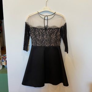 Satin and Lace Cocktail Dress